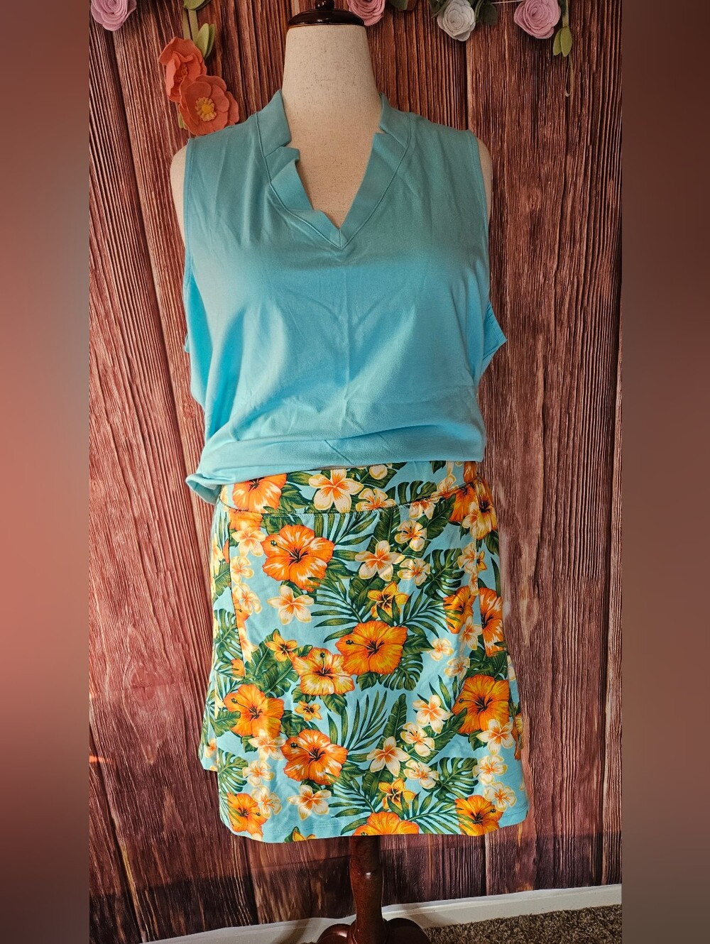 Sport Savvy Knit Tank And Skort Set Plus Size 3X